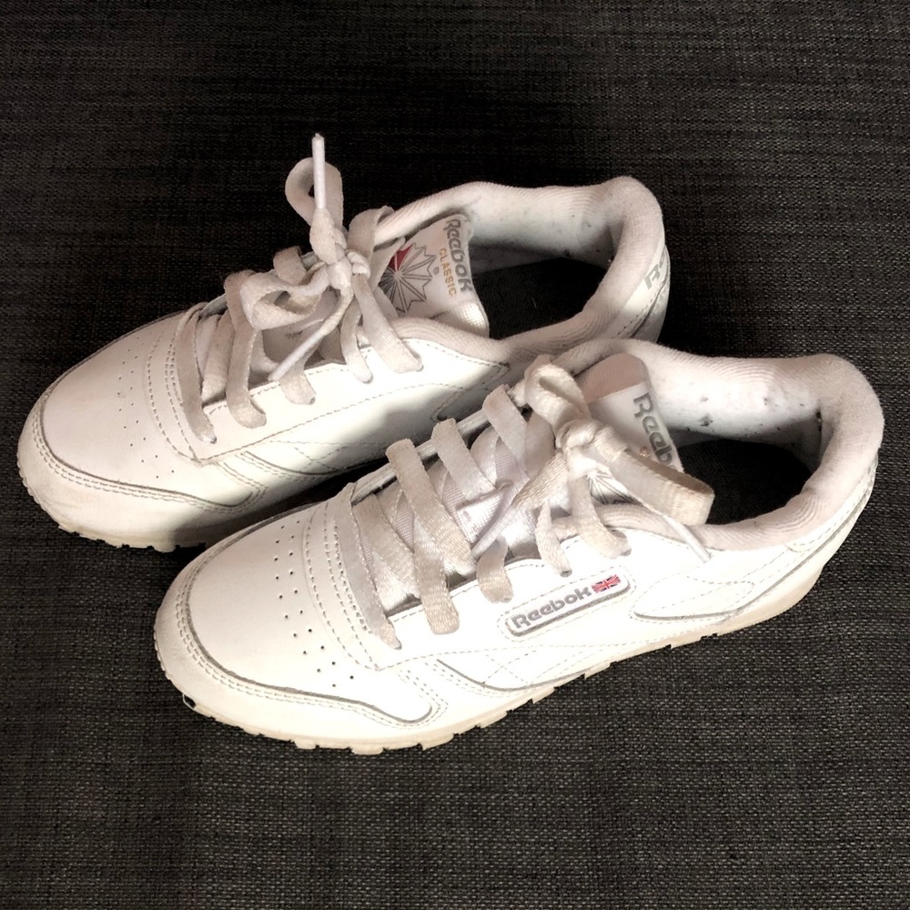 Reebok Classic Leather Shoes Toddler, White, Size 13 1/2 (Europe 31)